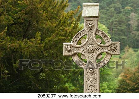 A High Cross Tombstone; Ireland View Large Photo Image Stock Photo - A High Cross Tombstone; Ireland. Fotosearch
