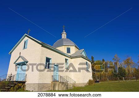 Picture - A russian orthodox church; wildwood alberta canada. Fotosearch