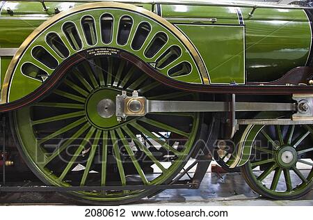 A shiny green vintage vehicle with large and small wheels; shildon durham england View Large Photo Image Stock Image - A shiny green vintage vehicle with large and small wheels; shildon durham england. Fotosearch