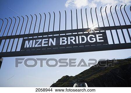 A Sign For Mizen Bridge At Mizen Head Lighthouse; County Cork Ireland View Large Photo Image Picture - A Sign For Mizen Bridge At Mizen Head Lighthouse; County Cork Ireland. Fotosearch