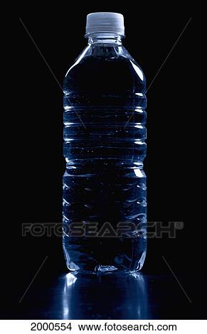 A Water Bottle With A Black Background View Large Photo Image Picture - A Water Bottle With A Black Background. Fotosearch