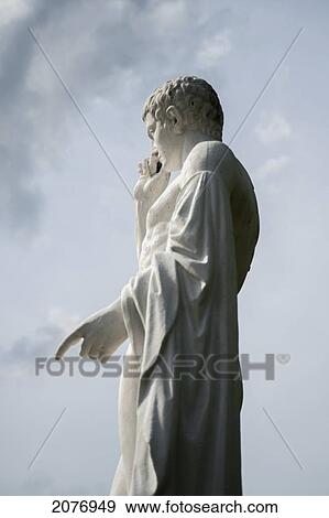 Stock Photo - A white statue of human likeness at drottningholm palace; stockholm sweden. Fotosearch