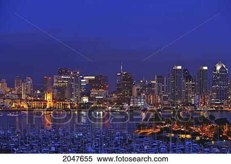 Aerial View Of San Diego Skyline With Harbor Island Boats In The Foreground; San Diego California United States Of America View Large Photo Image Stock Photography - Aerial View Of San Diego Skyline With Harbor Island Boats In The Foreground; San Diego California United States Of America. Fotosearch