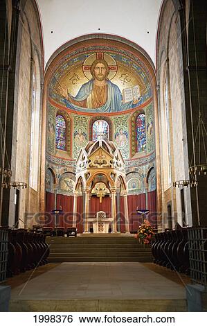 Apse Mosaic Of Christ Pantocrator Inspired By Monreale Italy; Rhineland-Palatinate Germany View Large Photo Image Stock Photograph - Apse Mosaic Of Christ Pantocrator Inspired By Monreale Italy; Rhineland-Palatinate Germany. Fotosearch