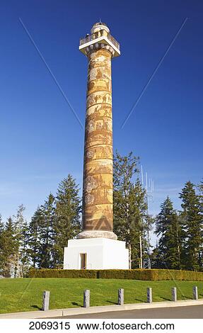 Astoria Column; Astoria Oregon United States Of America View Large Photo Image Stock Photography - Astoria Column; Astoria Oregon United States Of America. Fotosearch