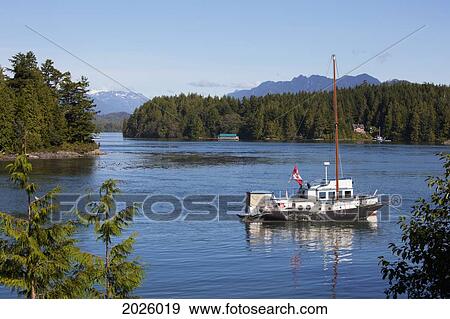 Boat In The Harbour; Tofino British Columbia Canada View Large Photo Image Stock Photo - Boat In The Harbour; Tofino British Columbia Canada. Fotosearch