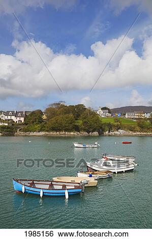 Stock Photograph - Boats In The Harbour; Schull County Cork Ireland. Fotosearch