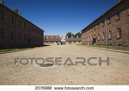 Picture - Buildings inside the auschwitz i former nazi concentration camp; auschwitz poland. Fotosearch - Search Stock Photos, Images, Print Photographs, and Photo Clip Art
