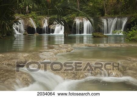 Cambugahay Falls On The Island Of Siquijor; Siquijor Philippines View Large Photo Image Picture - Cambugahay Falls On The Island Of Siquijor; Siquijor Philippines. Fotosearch