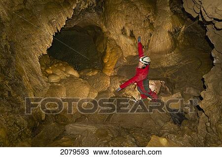 Caving in the rocky mountains; canmore alberta canada View Large Photo Image Stock Image - Caving in the rocky mountains; canmore alberta canada. Fotosearch