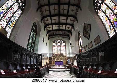 Centre aisle in a church with stained glass windows; staindrop durham england View Large Photo Image Stock Photo - Centre aisle in a church with stained glass windows; staindrop durham england. Fotosearch