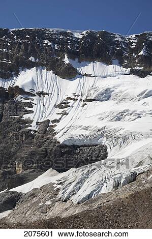 Close Up Of Glacier On Mountain Side With Blue Sky; Field British Columbia Canada View Large Photo Image Stock Image - Close Up Of Glacier On Mountain Side With Blue Sky; Field British Columbia Canada. Fotosearch