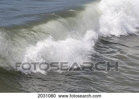 Stock Image - Close Up Of Waves Breaking; Newport Beach California United States Of America. Fotosearch