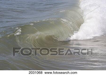 Stock Photo - Close Up Of Waves Breaking; Newport Beach California United States Of America. Fotosearch