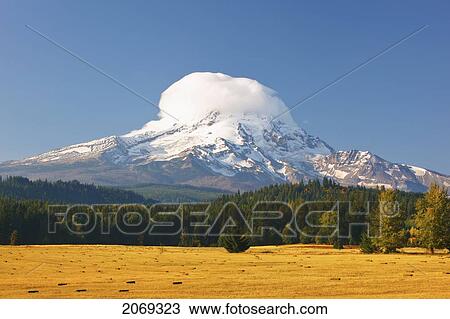 Cloud Over The Peak Of Mount Hood; Oregon United States Of America View Large Photo Image Stock Image - Cloud Over The Peak Of Mount Hood; Oregon United States Of America. Fotosearch