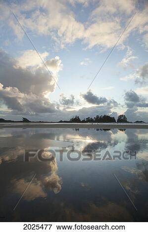 Clouds At Sunset Over Chesterman's Beach And Frank's Island Near Tofino; British Columbia Canada View Large Photo Image Stock Photo - Clouds At Sunset Over Chesterman's Beach And Frank's Island Near Tofino; British Columbia Canada. Fotosearch