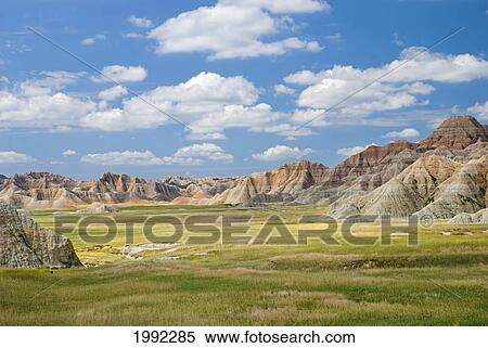 Stock Photography - Colorful Landscape In Badlands National Park; South Dakota United States Of America. Fotosearch
