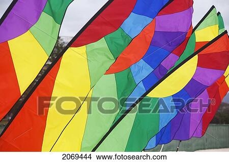 Colourful Flags In The Kirra Flag Festival; Kirra Gold Coast Queensland Australia View Large Photo Image Picture - Colourful Flags In The Kirra Flag Festival; Kirra Gold Coast Queensland Australia. Fotosearch