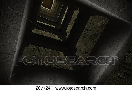 Computer generated image of a shaft leading upwards to the top at a low angle view View Large Photo Image Stock Image - Computer generated image of a shaft leading upwards to the top at a low angle view. Fotosearch