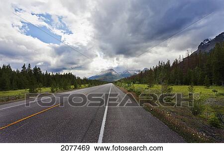 Stock Photo - David thompson highway; alberta canada. Fotosearch