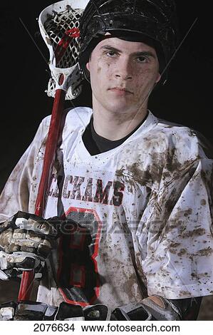Dirty lacrosse player; troutdale oregon united states of america View Large Photo Image Picture - Dirty lacrosse player; troutdale oregon united states of america. Fotosearch