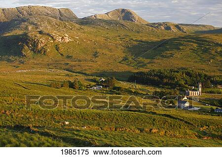 Dunlewey Church In The Poison Glen Valley Near Gweedore; County Donegal Ireland View Large Photo Image Stock Photography - Dunlewey Church In The Poison Glen Valley Near Gweedore; County Donegal Ireland. Fotosearch