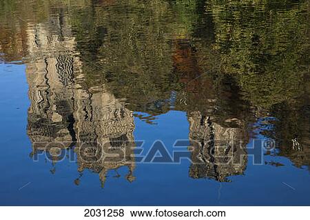 Durham Cathedral Reflected In The Water; Durham England View Large Photo Image Stock Photo - Durham Cathedral Reflected In The Water; Durham England. Fotosearch