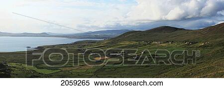 Fields Along The Coast Near Waterville; County Kerry Ireland View Large Photo Image Stock Photography - Fields Along The Coast Near Waterville; County Kerry Ireland. Fotosearch