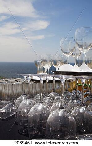 Glassware On A Table At The Water's Edge For A Wedding Reception; Tarifa Cadiz Andalusia Spain View Large Photo Image Stock Image - Glassware On A Table At The Water's Edge For A Wedding Reception; Tarifa Cadiz Andalusia Spain. Fotosearch