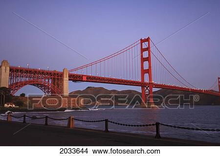 Golden Gate Bridge From Fort Point Wharf At Sunrise; San Francisco California United States Of America View Large Photo Image Picture - Golden Gate Bridge From Fort Point Wharf At Sunrise; San Francisco California United States Of America. Fotosearch
