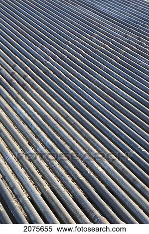 Stock Photography - Graphic Layout Of Drilling Pipes Near Drayon Valley; Alberta Canada. Fotosearch