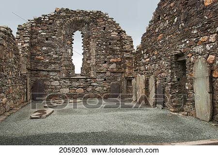 Grave Markers In An Old Stone Building; Ireland View Large Photo Image Stock Image - Grave Markers In An Old Stone Building; Ireland. Fotosearch