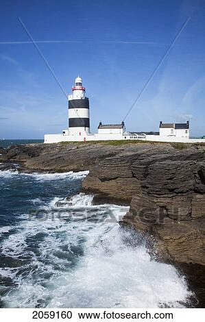 Stock Image - Hook Lighthouse Near Wexford; County Wexford Ireland. Fotosearch