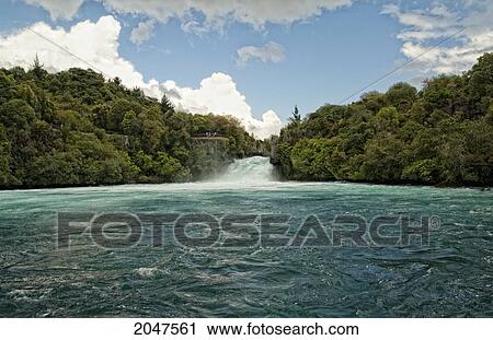 Huka Falls; Taupo New Zealand View Large Photo Image Stock Image - Huka Falls; Taupo New Zealand. Fotosearch