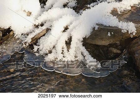 Ice And Snow On A Small Stream; Iron Hill Quebec Canada View Large Photo Image Stock Photo - Ice And Snow On A Small Stream; Iron Hill Quebec Canada. Fotosearch
