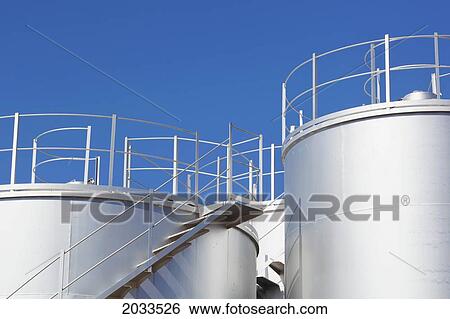 Industrial Metal Storage Tanks; Fuente El Fresno Ciudad Real Province Spain View Large Photo Image Stock Photograph - Industrial Metal Storage Tanks; Fuente El Fresno Ciudad Real Province Spain. Fotosearch