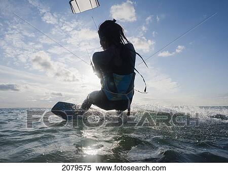 Kitesurfing; tarifa cadiz andalusia spain View Large Photo Image Stock Photography - Kitesurfing; tarifa cadiz andalusia spain. Fotosearch