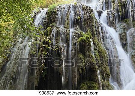 La Trinidad Waterfall In Natural Park Monasterio De Piedra; Zaragoza Province Aragon Spain View Large Photo Image Stock Photo - La Trinidad Waterfall In Natural Park Monasterio De Piedra; Zaragoza Province Aragon Spain. Fotosearch