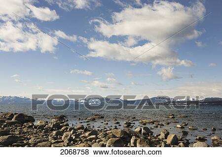 Lake Tahoe With Mountain Range; Nevada United States Of America View Large Photo Image Stock Photo - Lake Tahoe With Mountain Range; Nevada United States Of America. Fotosearch