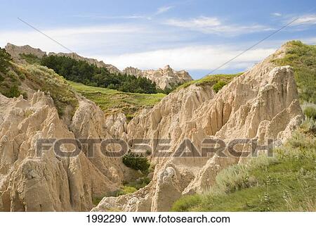 Landscape In Badlands National Park; South Dakota United States Of America View Large Photo Image Stock Image - Landscape In Badlands National Park; South Dakota United States Of America. Fotosearch