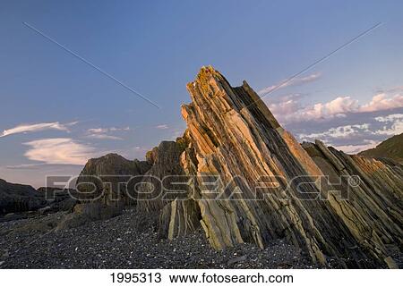 Layered Rock In The Sunset Light; La Martre Quebec Canada View Large Photo Image Stock Image - Layered Rock In The Sunset Light; La Martre Quebec Canada. Fotosearch