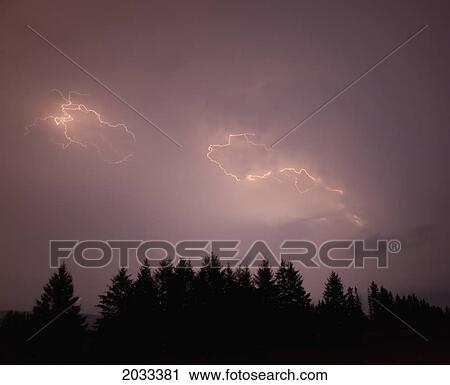 Lightning Strikes In The Sky; Thunder Bay Ontario Canada View Large Photo Image Stock Image - Lightning Strikes In The Sky; Thunder Bay Ontario Canada. Fotosearch