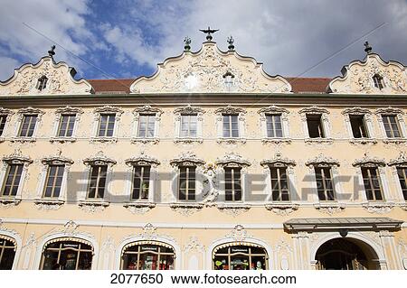 Low angle view of a building with ornate facade; wurzburg bavaria germany View Large Photo Image Stock Image - Low angle view of a building with ornate facade; wurzburg bavaria germany. Fotosearch