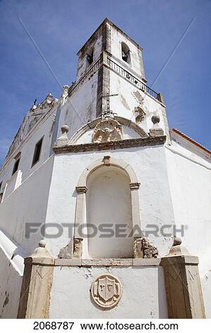 Low Angle View Of The Front Of A White Building; Lagos Algarve Portugal View Large Photo Image Stock Photo - Low Angle View Of The Front Of A White Building; Lagos Algarve Portugal. Fotosearch