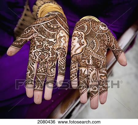 Stock Photograph - Mehndi covering the hands; ludhiana punjab india. Fotosearch