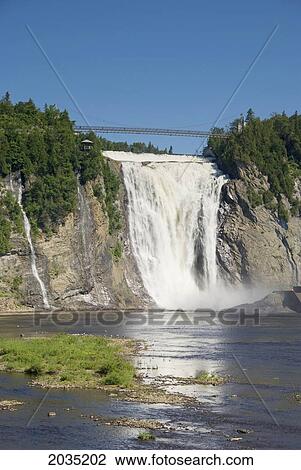 Montmorency Falls; Quebec Canada View Large Photo Image Stock Image - Montmorency Falls; Quebec Canada. Fotosearch