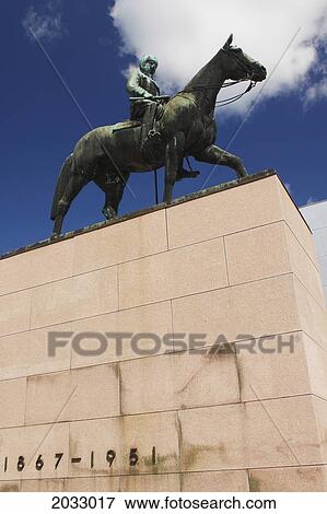 Stock Photo - Monument Of The First President Of Finland Carl Gustav Mannerheim; Helsinki Finland. Fotosearch