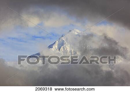 Mount Hood Through Storm Clouds; Oregon United States Of America View Large Photo Image Stock Photo - Mount Hood Through Storm Clouds; Oregon United States Of America. Fotosearch