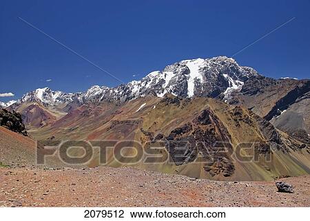 Mountain summit in the andes of argentina; mendoza argentina View Large Photo Image Stock Image - Mountain summit in the andes of argentina; mendoza argentina. Fotosearch