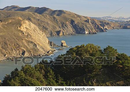 Mountains Along The Coastline; San Francisco California United States Of America View Large Photo Image Stock Image - Mountains Along The Coastline; San Francisco California United States Of America. Fotosearch